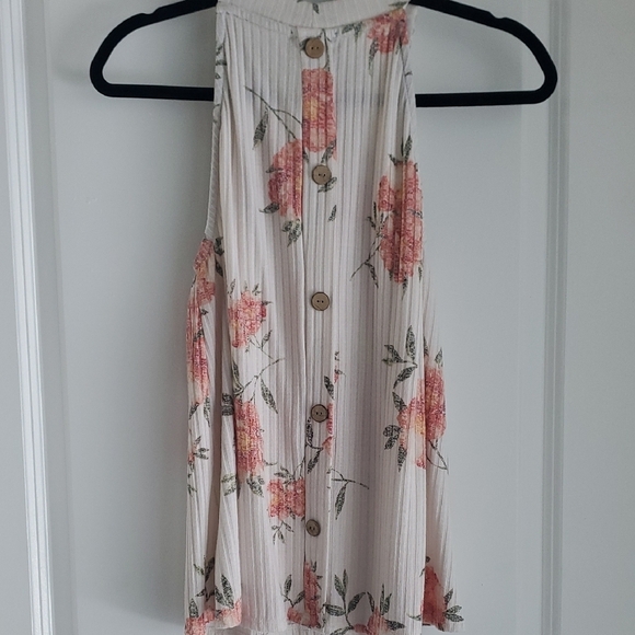 W5 Cream Ribbed Tank Top - Picture 3 of 3